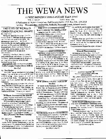 The Wewa News — Volume 1, Issue 7, Page 1