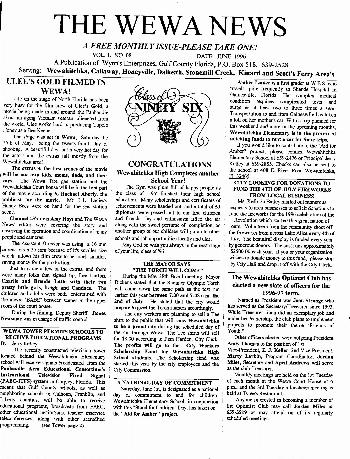 The Wewa News — Volume 1, Issue 8, Page 1