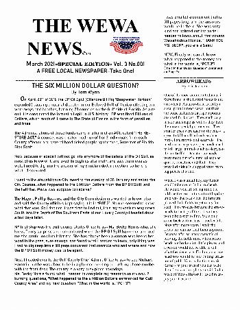 The Wewa News — Volume 3, Issue 1, Page 1