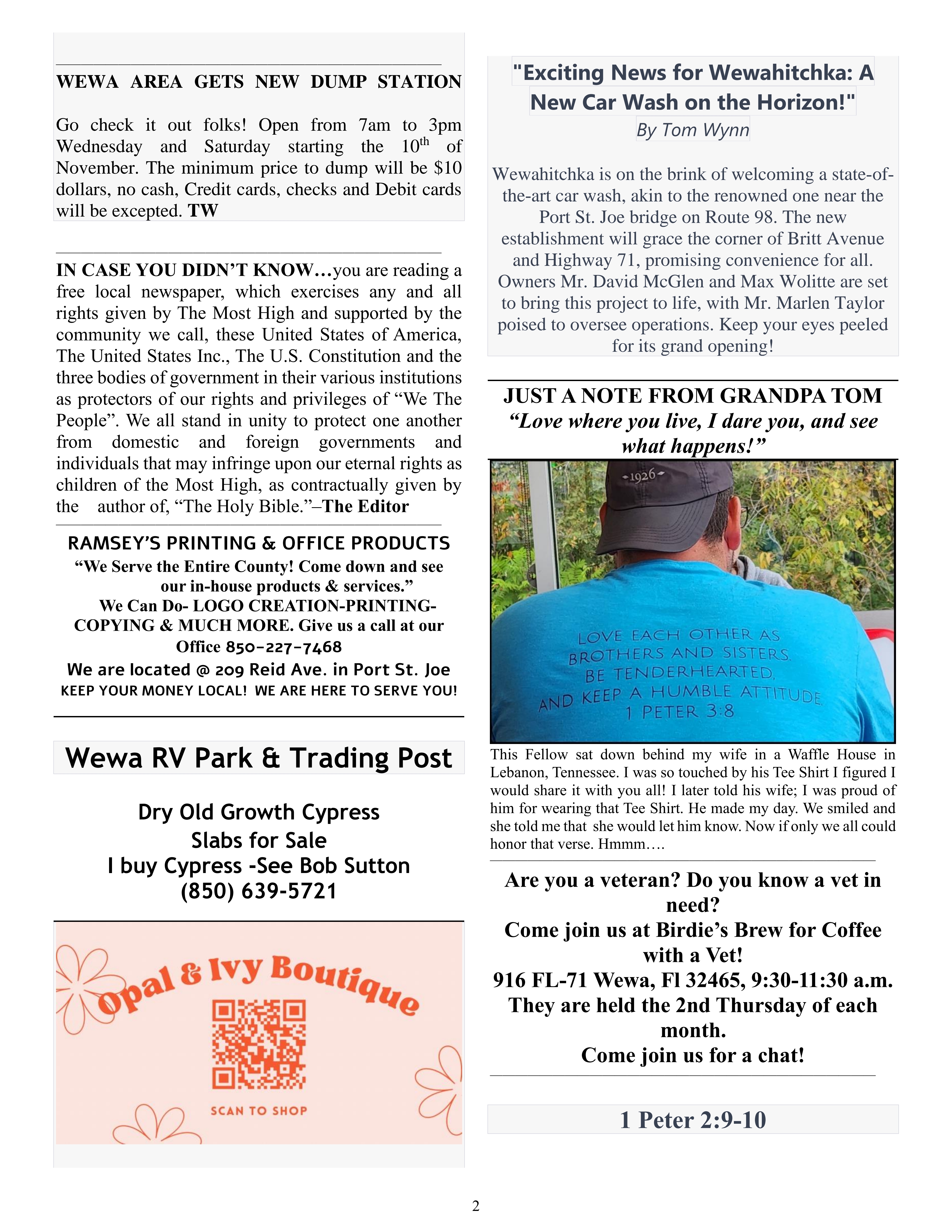 The Wewa News — Volume 5, Issue 11, Page 2