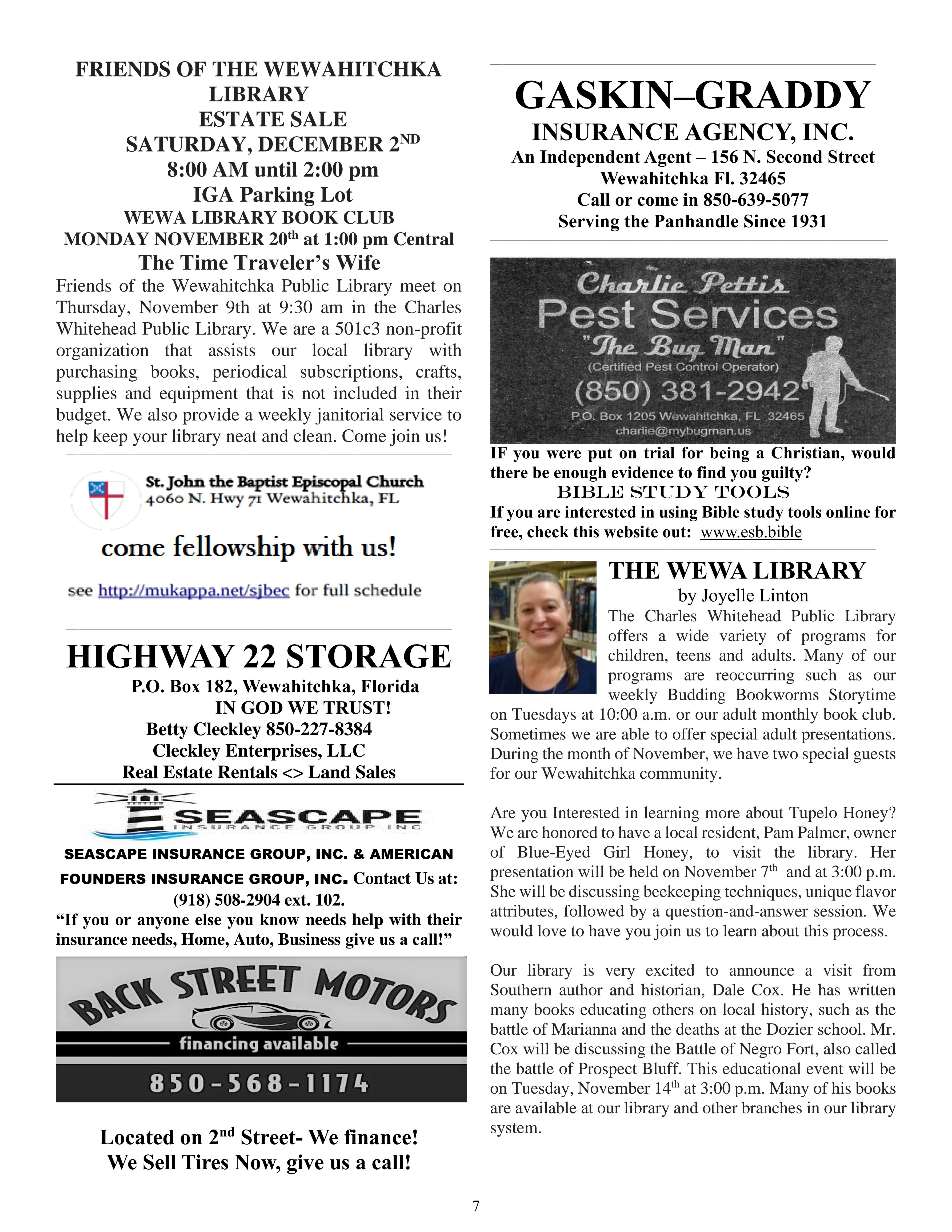 The Wewa News — Volume 5, Issue 11, Page 7