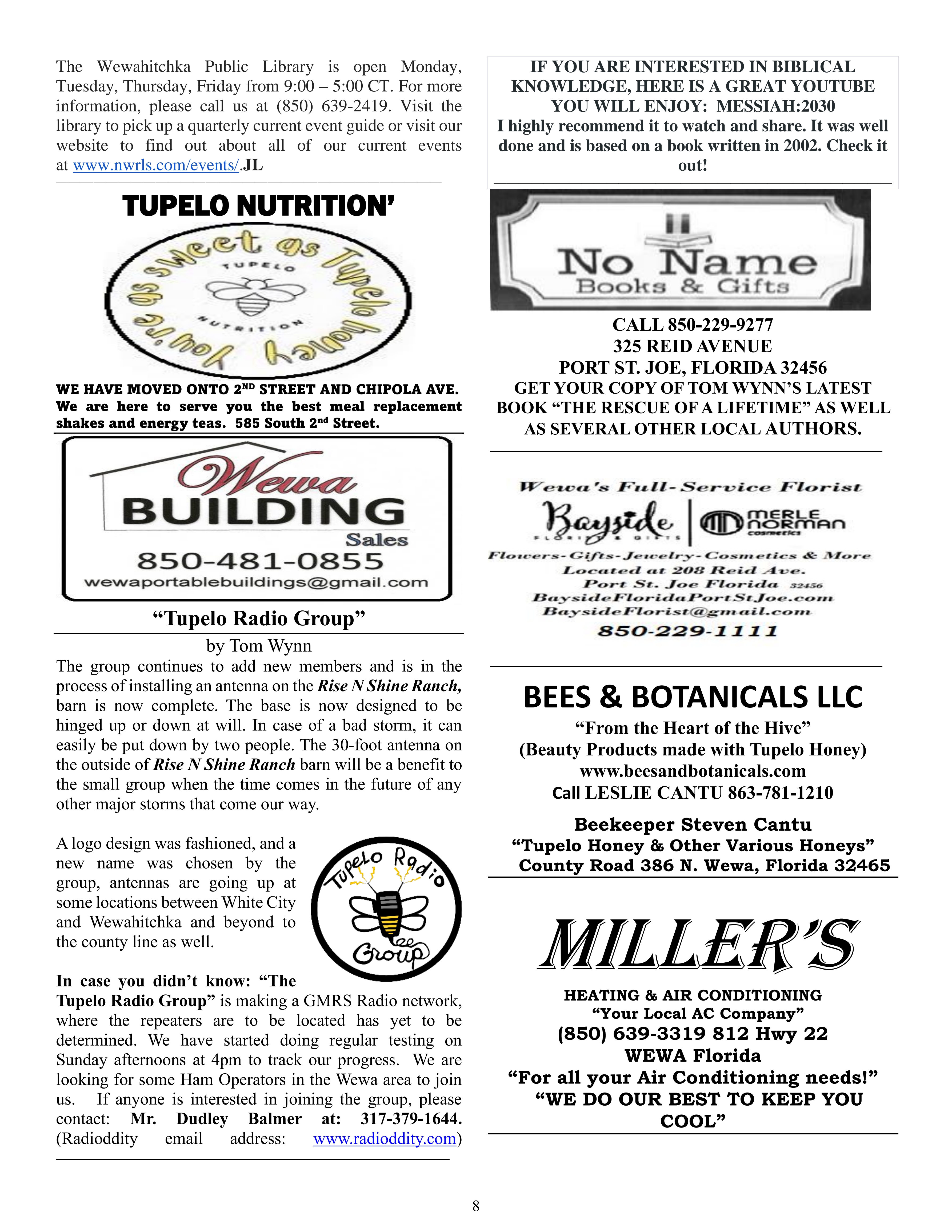 The Wewa News — Volume 5, Issue 11, Page 8