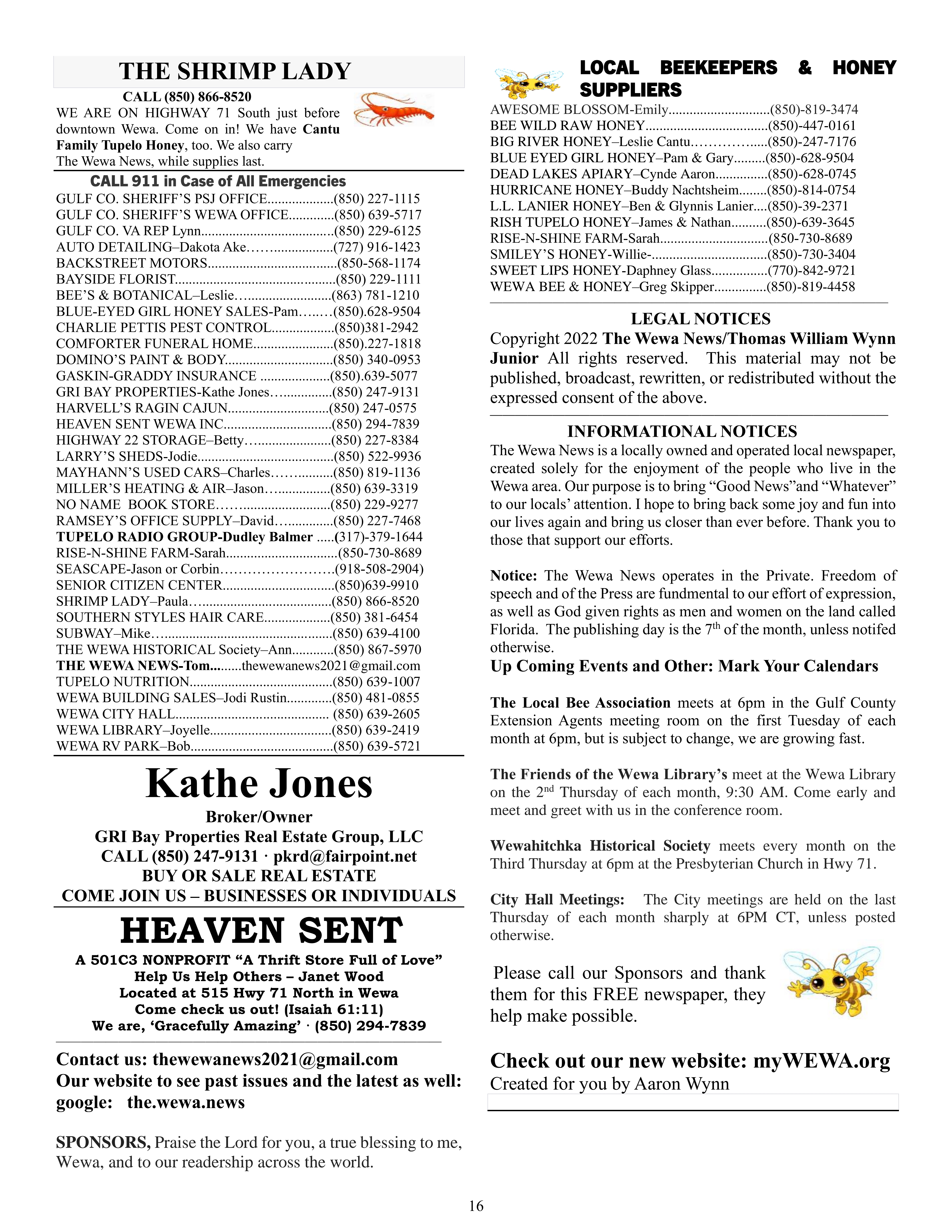 The Wewa News — Volume 5, Issue 12, Page 16