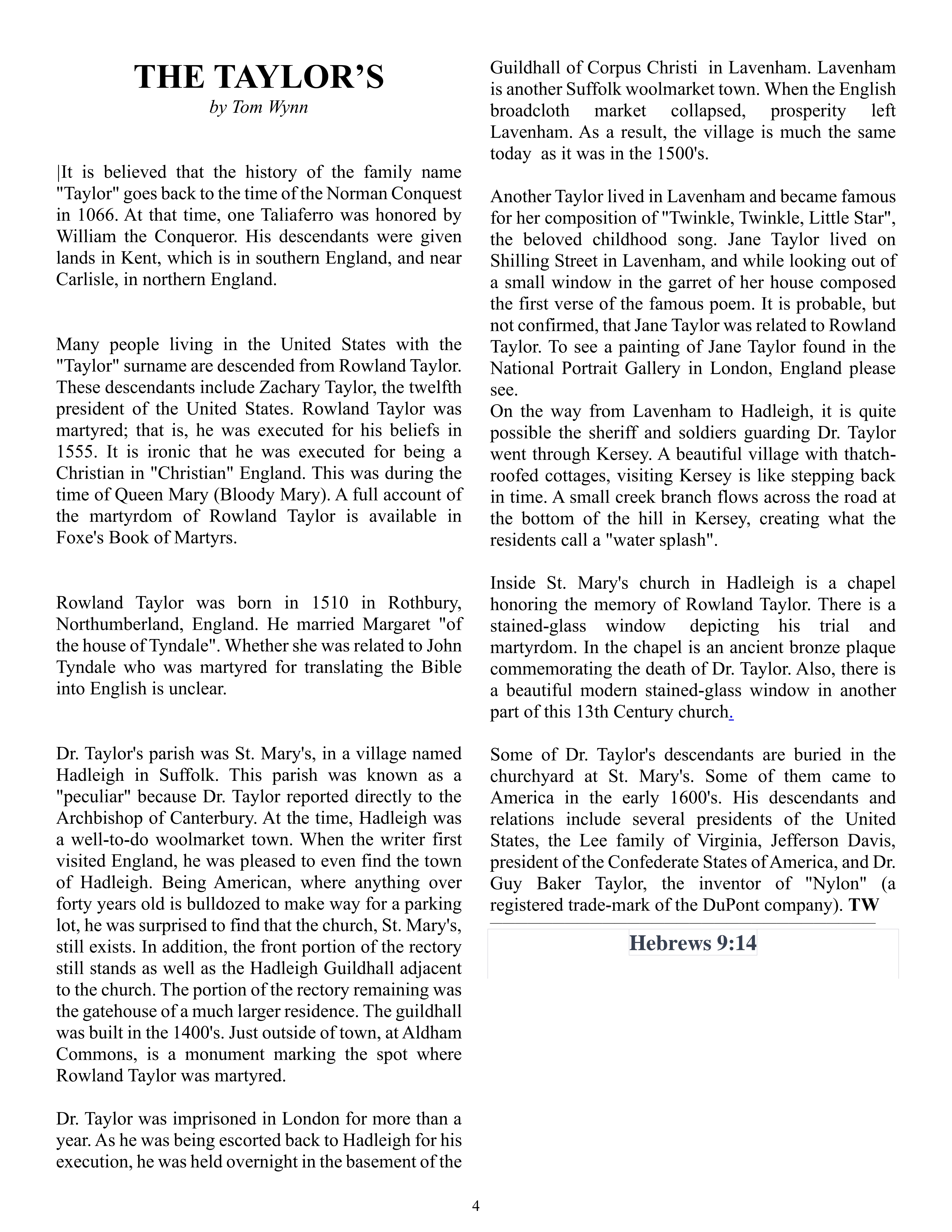 The Wewa News — Volume 6, Issue 2, Page 4