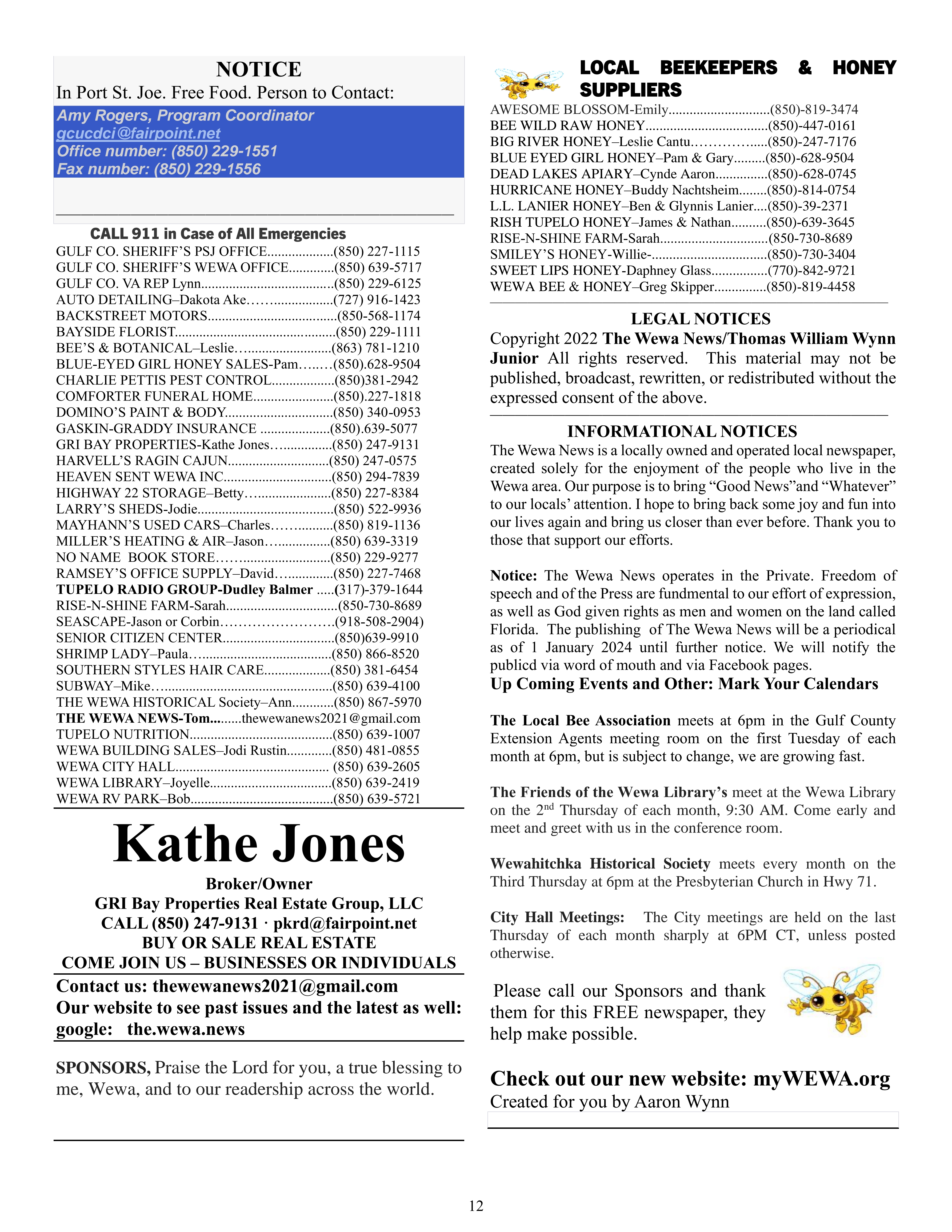 The Wewa News — Volume 6, Issue 2, Page 12