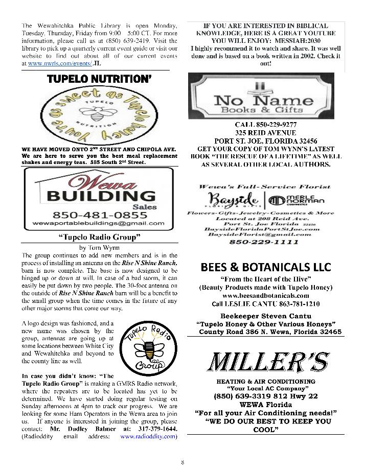 The Wewa News — Volume 5, Issue 11, Page 8