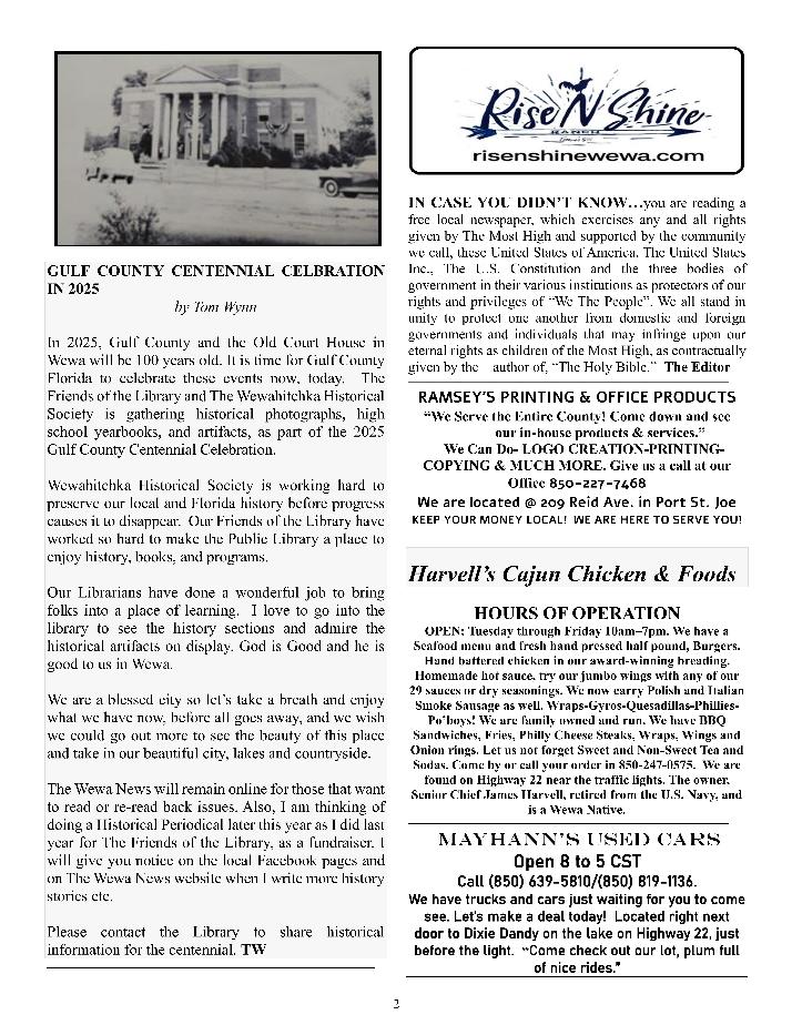 The Wewa News &mdash; Volume 6, Issue 1, Page 2
