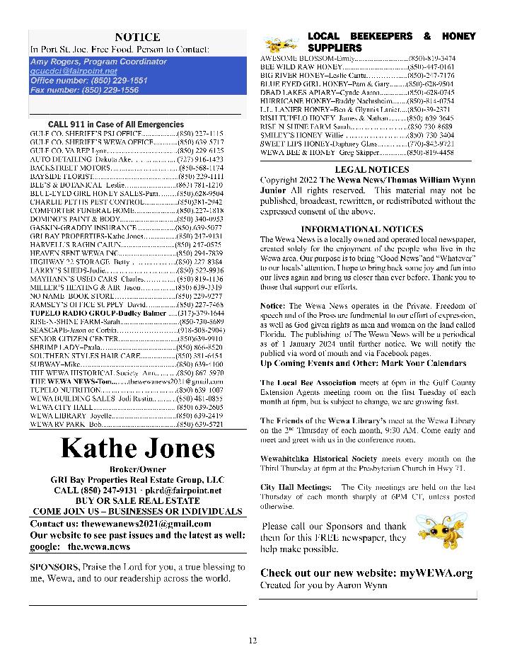 The Wewa News &mdash; Volume 6, Issue 1, Page 12