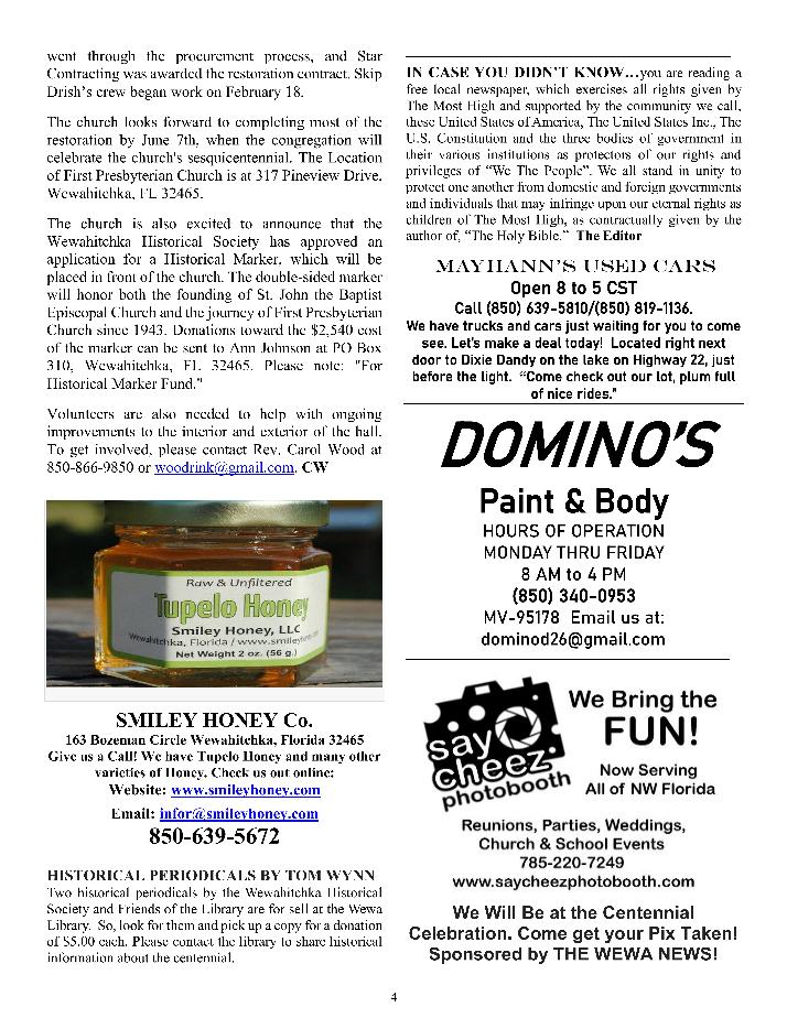 The Wewa News — Volume 7, Issue 3, Page 4