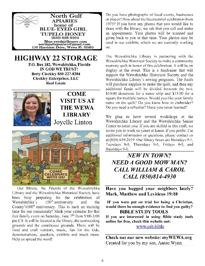 The Wewa News — Volume 7, Issue 3, Page 6