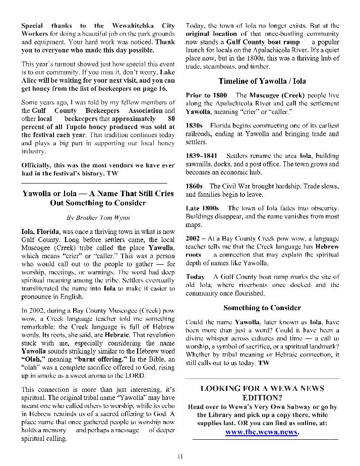 The Wewa News — Volume 7, Issue 3, Page 11