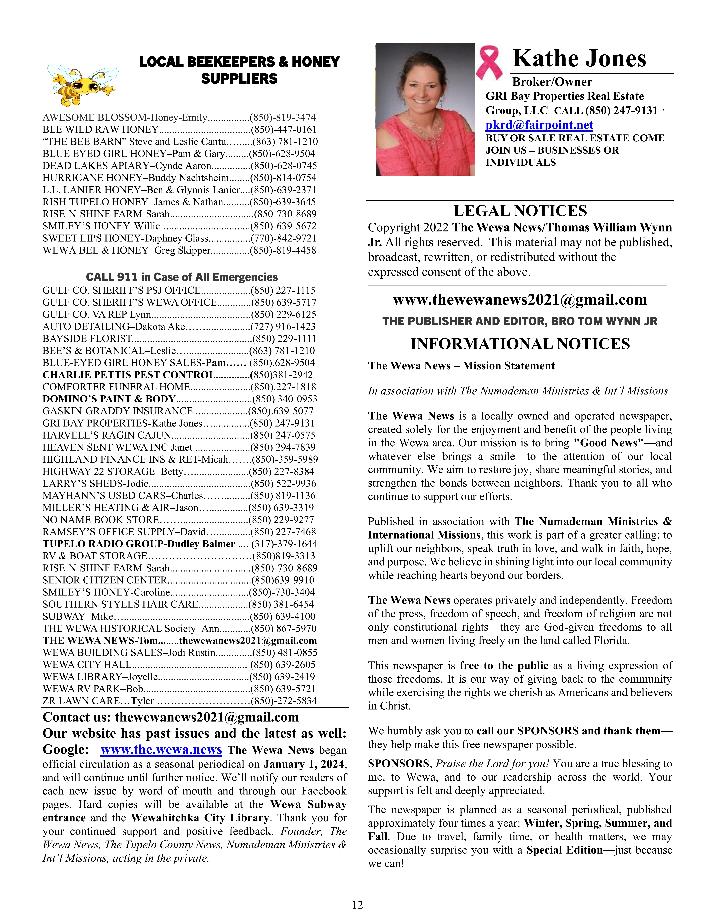The Wewa News — Volume 7, Issue 4, Page 12