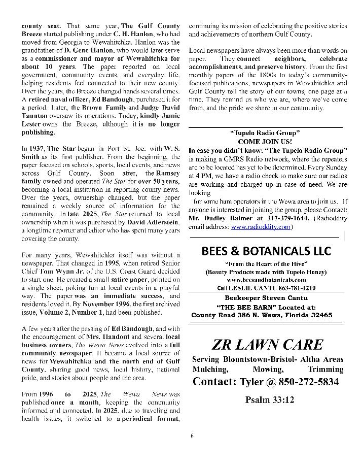 The Wewa News &mdash; Volume 8, Issue 1, Page 6