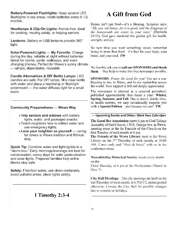 The Wewa News &mdash; Volume 8, Issue 1, Page 11