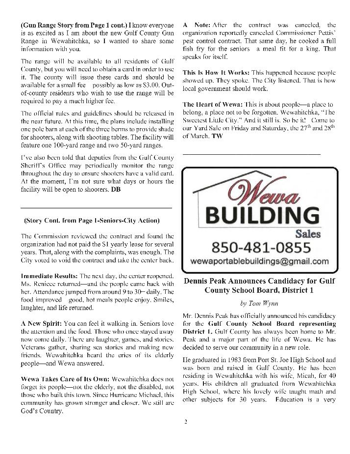 The Wewa News &mdash; Volume 8, Issue 2, Page 2