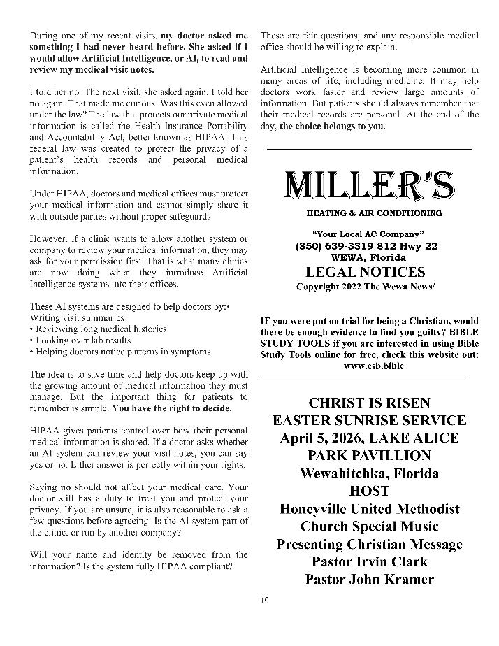 The Wewa News &mdash; Volume 8, Issue 2, Page 10