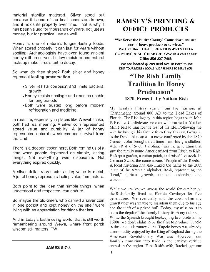 The Wewa News &mdash; Volume 8, Issue 3, Page 5