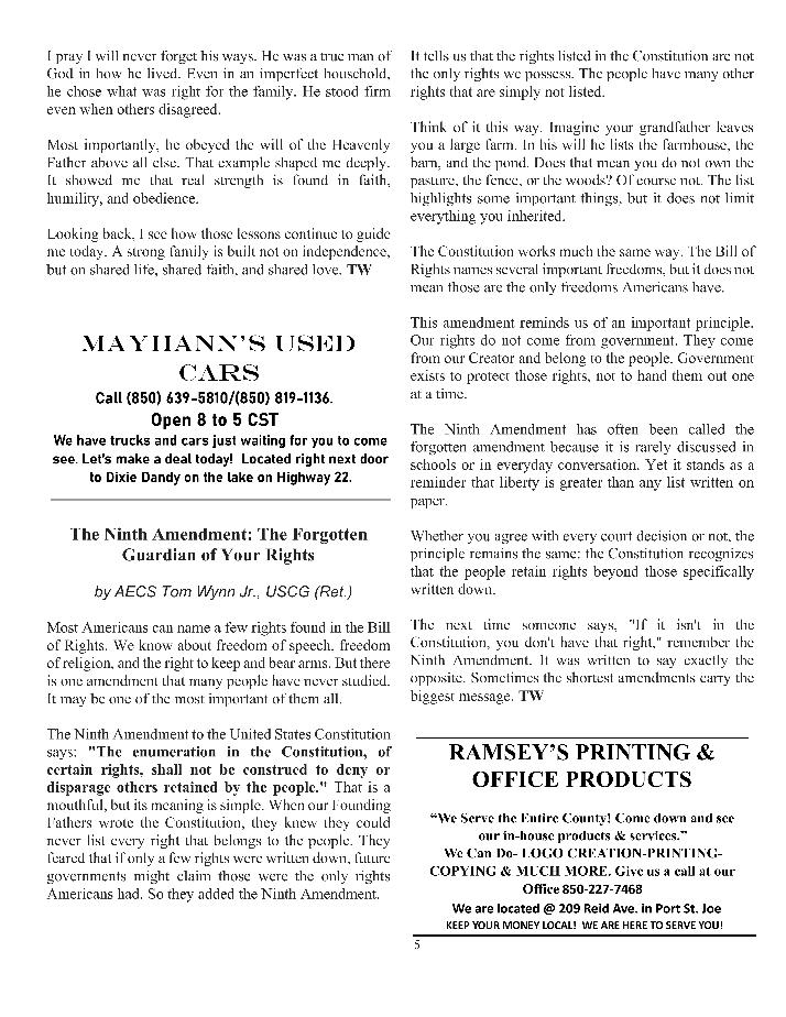 The Wewa News &mdash; Volume 8, Issue 4, Page 5