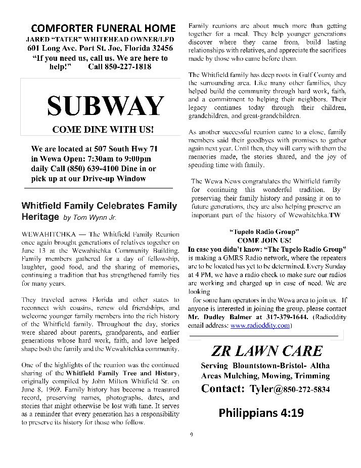 The Wewa News &mdash; Volume 8, Issue 4, Page 9