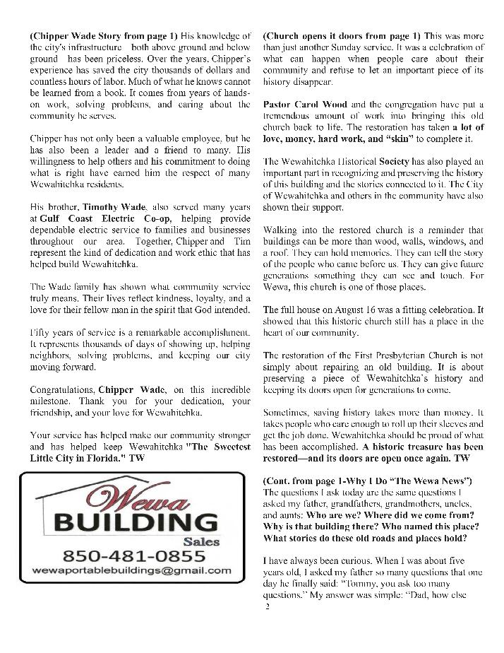 The Wewa News &mdash; Volume 8, Issue 5, Page 2