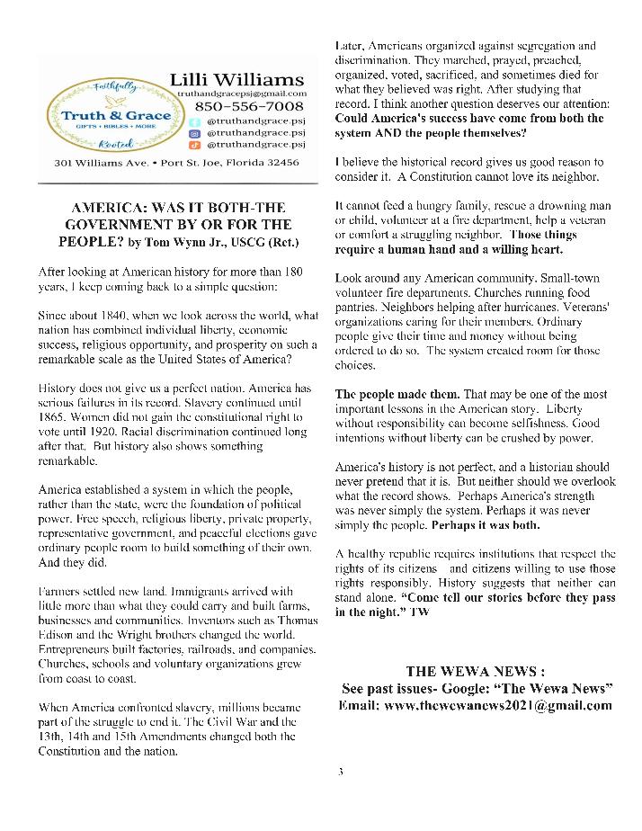 The Wewa News &mdash; Volume 8, Issue 6, Page 3