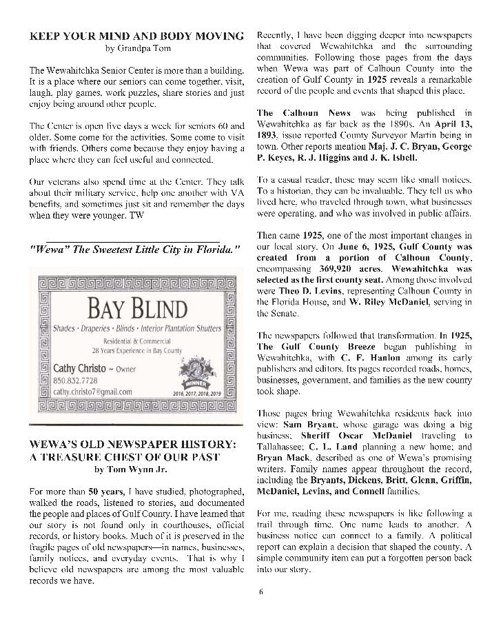 The Wewa News &mdash; Volume 8, Issue 6, Page 6
