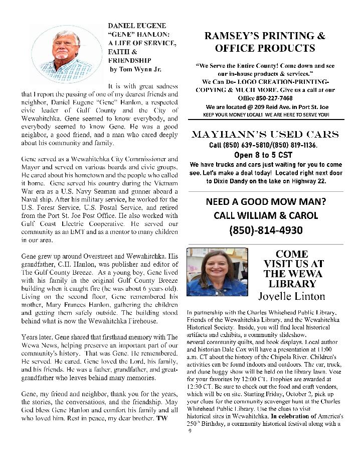The Wewa News &mdash; Volume 8, Issue 6, Page 9
